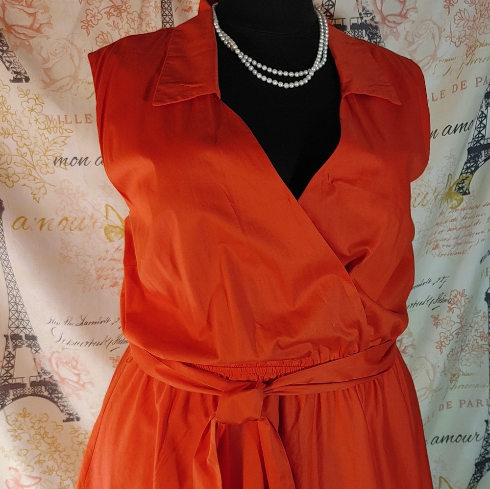 Ashley Stewart's Plus Size Orange Dress - Picture 2 of 13